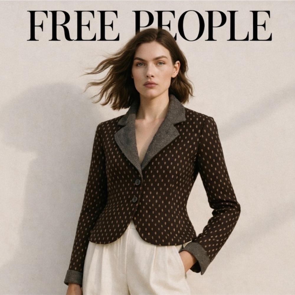 *Free People  ptp 20” - length - 22 3/4” blazer